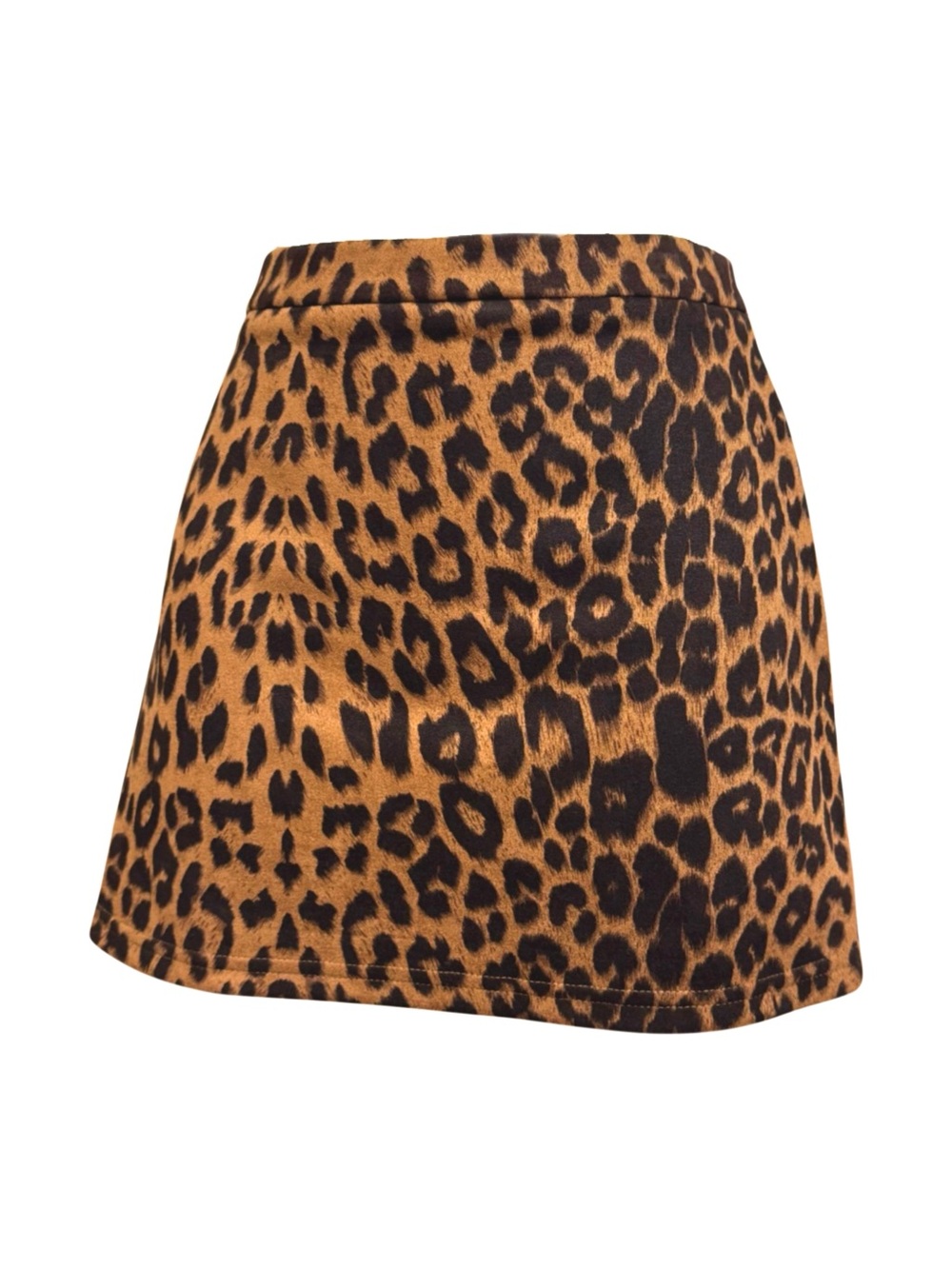 Altar'd State Leopard Print Faux-Suede Mini Skirt NWT